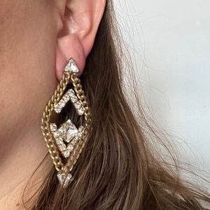 Elizabeth Cole Deco Glam Earrings for Pierced Ears